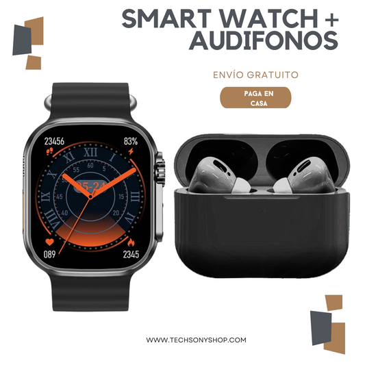 Combo Reloj Smartwatch + Audífonos inalámbricos